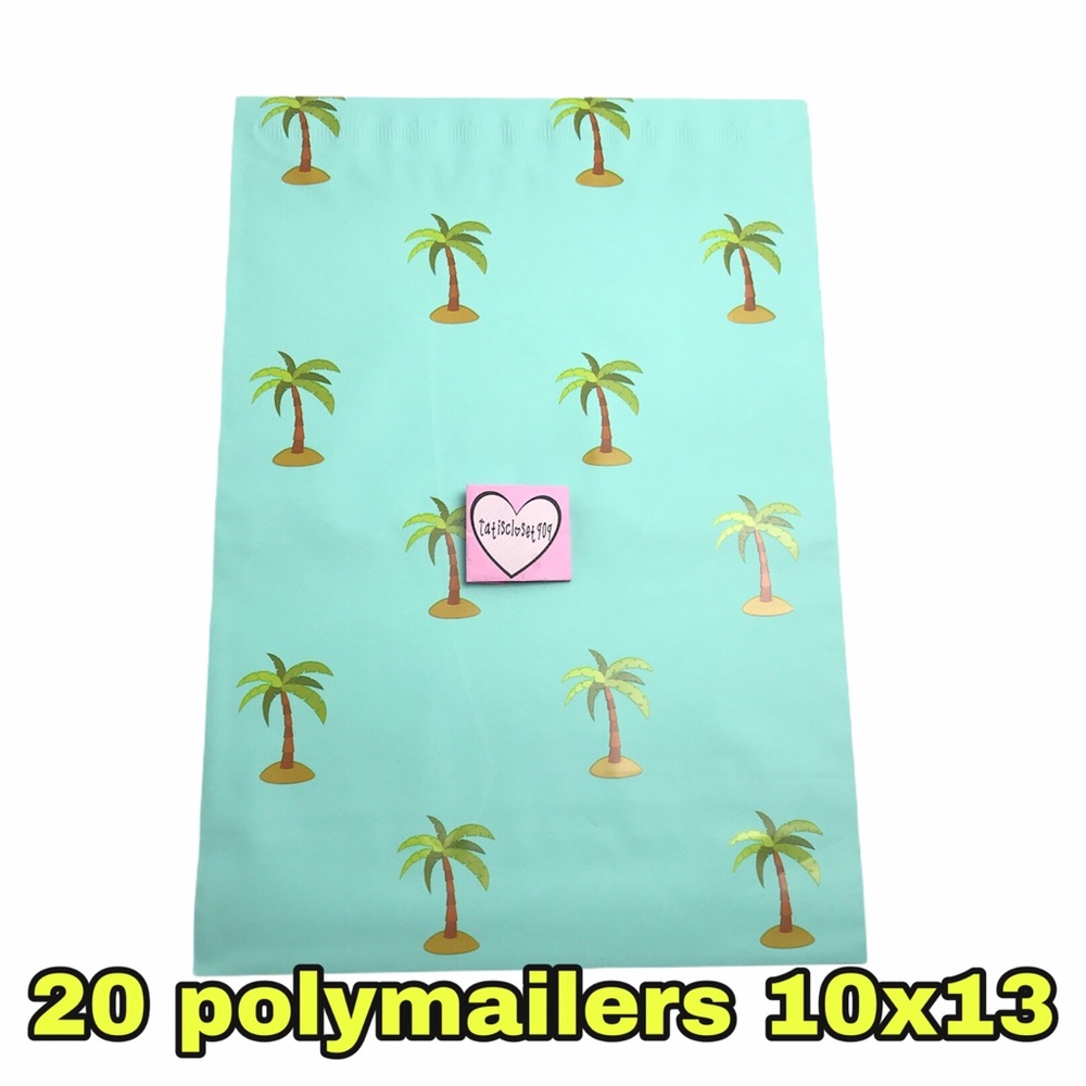 20 poly mailers palm tree print 10x13 - Picture 2 of 4